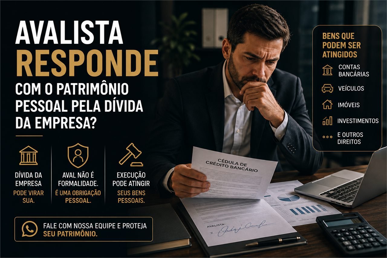 Avalista responde com o patrimônio pessoal pela dívida da empresa?